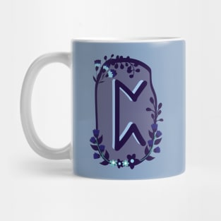 Perth Rune Flowery Design Mug